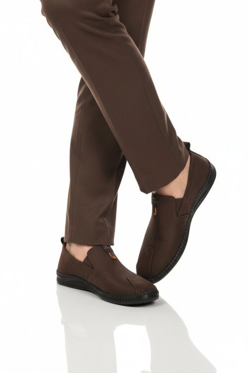 Kahve Nubuk Hakiki Deri Jel Taban Anatomik Erkek Casual Ayakkabı 308 M