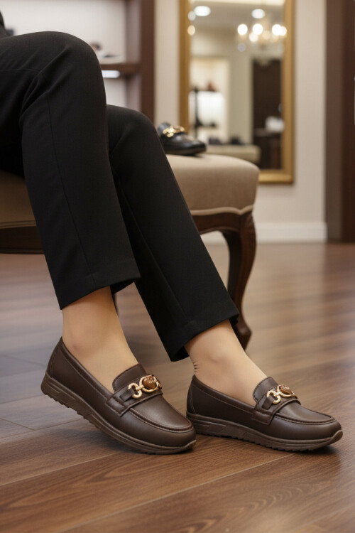 Kahve Hafifi Kadın Casual Ayakkabı 1102 Z