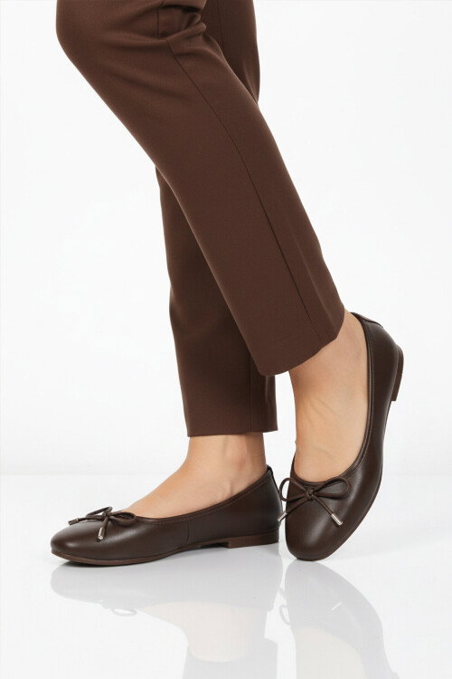 Kahve Hafif Kadın Babet Ayakkabı B-34 Z