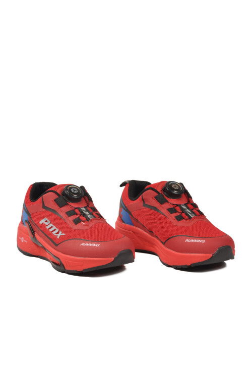 Kırmızı Misina Bağcıklı Fileli Hafif Erkek Çocuk Spor Ayakkabı 2036 F