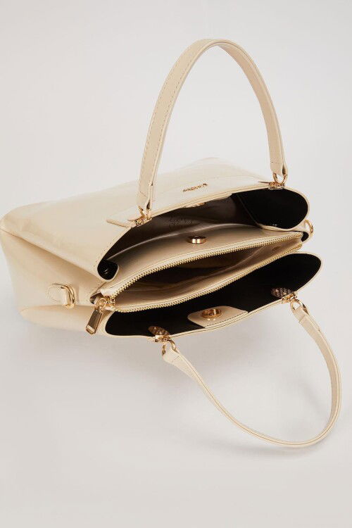 Krem Rugan Kadın El ve Omuz Çantası 930120
