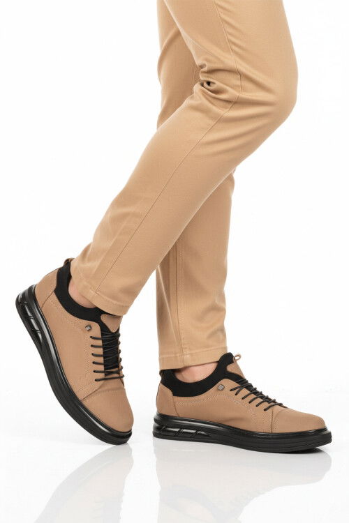 Kum Nubuk Hakiki Deri Erkek Casual Ayakkabı 117 M