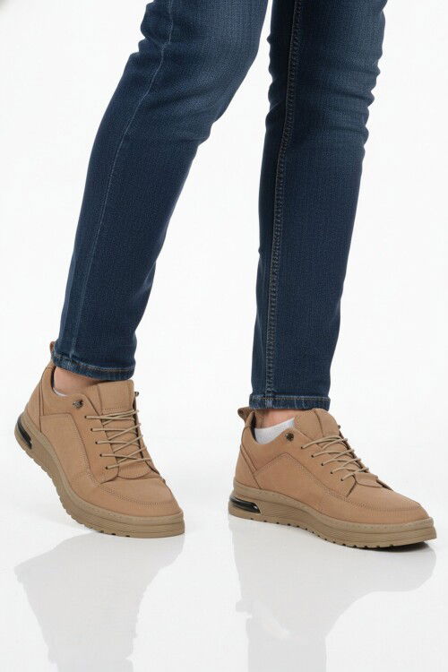 Kum Nubuk Hakiki Deri Erkek Casual Ayakkabı 138 M