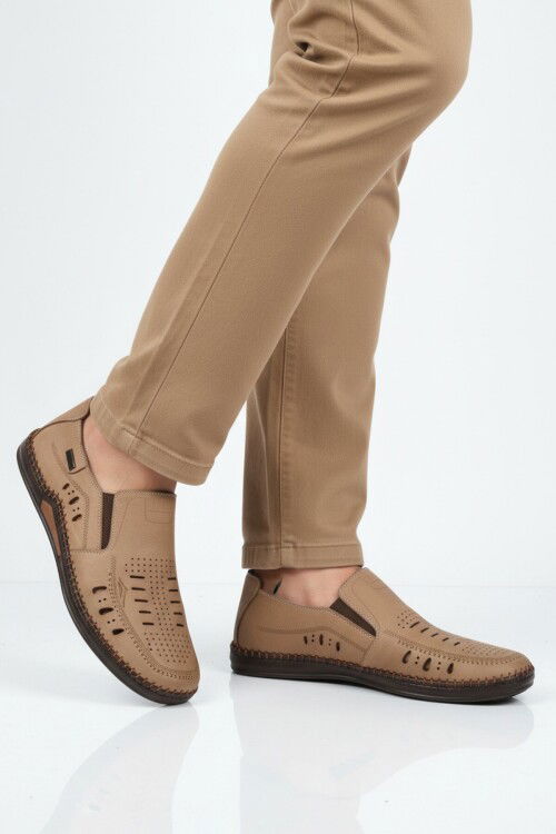 Kum Nubuk Hakiki Deri Jel Taban Anatomik Erkek Casual Ayakkabı 410 M