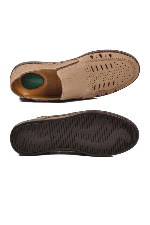 Kum Nubuk Hakiki Deri Jel Taban Anatomik Erkek Casual Ayakkabı 410 M