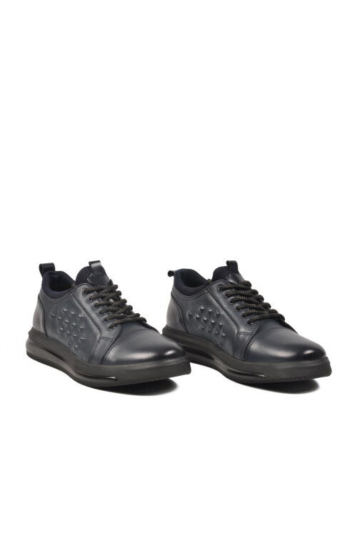 Lacivert Hakiki Deri Erkek Casual Ayakkabı 152-20182 M