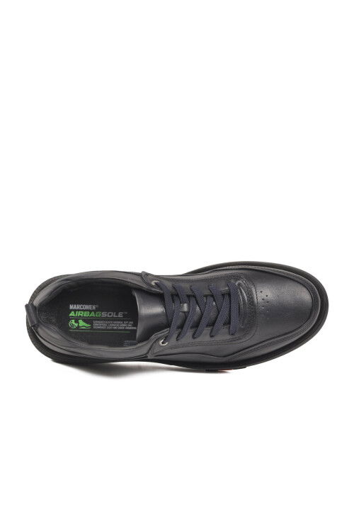 Lacivert Hakiki Deri Erkek Casual Ayakkabı 152-21612 M