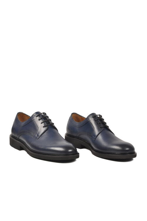 Lacivert Hakiki Deri Erkek Klasik Ayakkabı 3520 M
