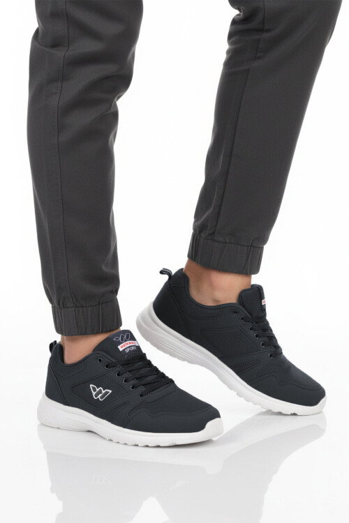 Lacivert Fileli Hafif Hava Alabilen Esnek Erkek Spor Ayakkabı 020 M