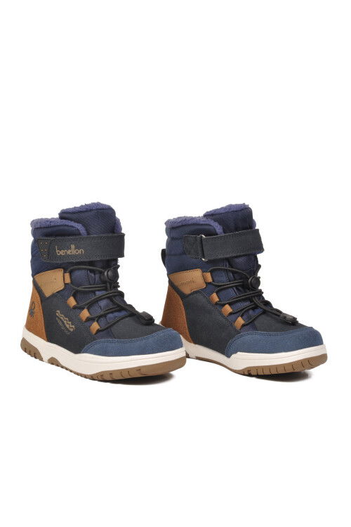 Lacivert Cırtlı Su Geçirmez Unisex Çocuk Bot BNI-11000 F