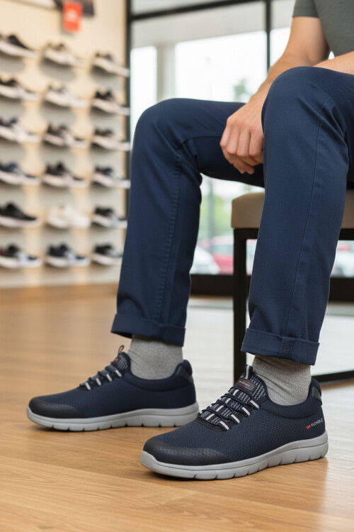 Lacivert Triko Hafif Erkek Spor Ayakkabı Flexible II M