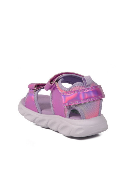 Lila Cırtlı Hafif Kız Çocuk Sandalet BNI-10113 P