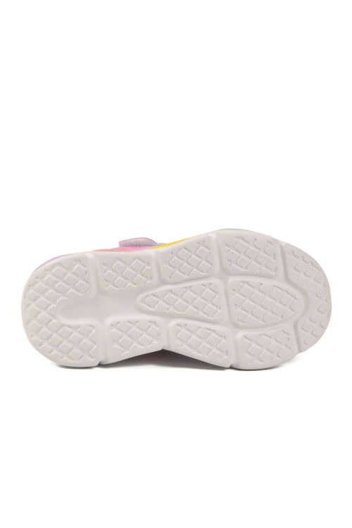 Mor Cırtlı Işıklı Hafif Kız Çocuk Spor Ayakkabı 1998 P