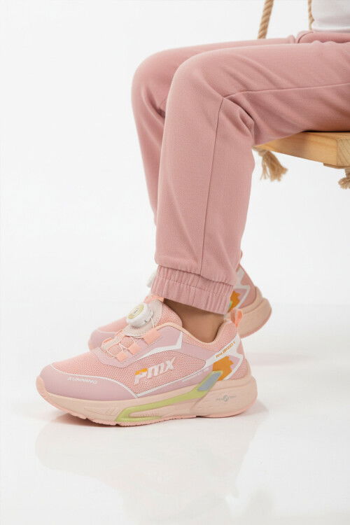 Pembe Misina Bağcıklı Fileli Hafif Kız Çocuk Spor Ayakkabı 2036 F