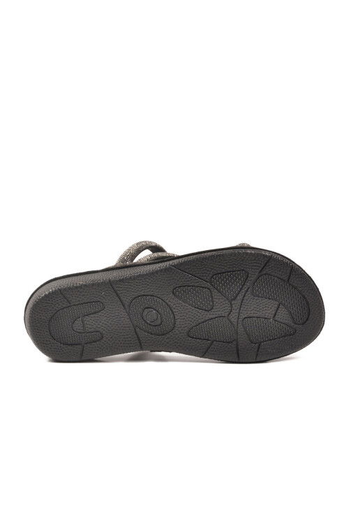 Platin Taş İşlemeli Hafif İnce Taban Kadın Terlik 422248 Z