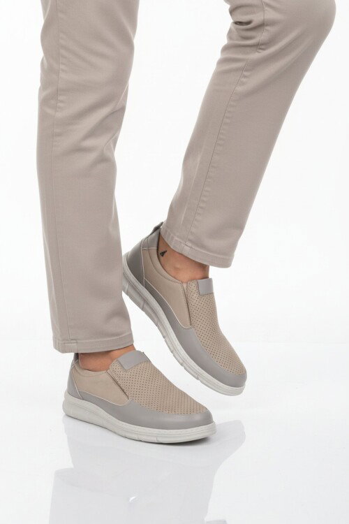 Premium Kum Hakiki Deri Anatomik Erkek Casual Ayakkabı 3704 M