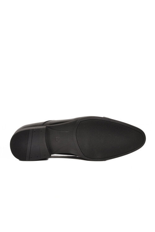 Premium Siyah Rugan Hakiki Deri Anatomik Erkek Klasik Ayakkabı 698 M