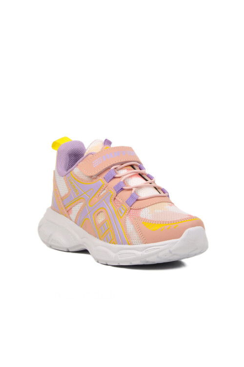 Powder Lilac Velcro Mesh Lightweight Girls Sneakers Ruffon F