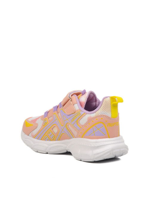 Powder Lilac Velcro Mesh Lightweight Girls Sneakers Ruffon F