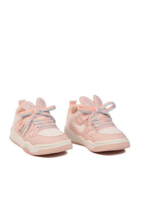 Pudra Cırtlı Hafif Kız Çocuk Spor Ayakkabı BNI-11411 P