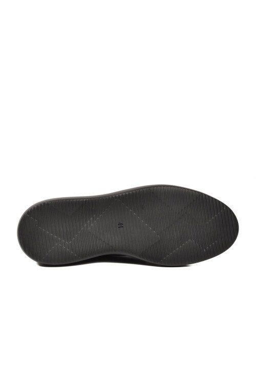 Black Open Genuine Leather Mens Casual Shoes 70914 M