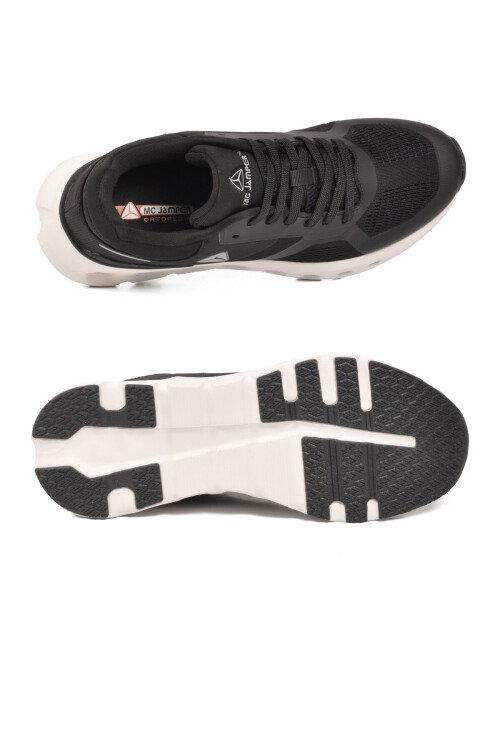Siyah Beyaz Fileli Hafif Esnek Erkek Spor Ayakkabı 5006 M