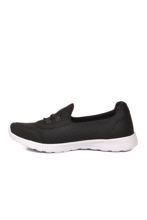 Siyah Beyaz Fileli Hafif Esnek Kolay Giyilebilir Kadın Casual Ayakkabı 575 G