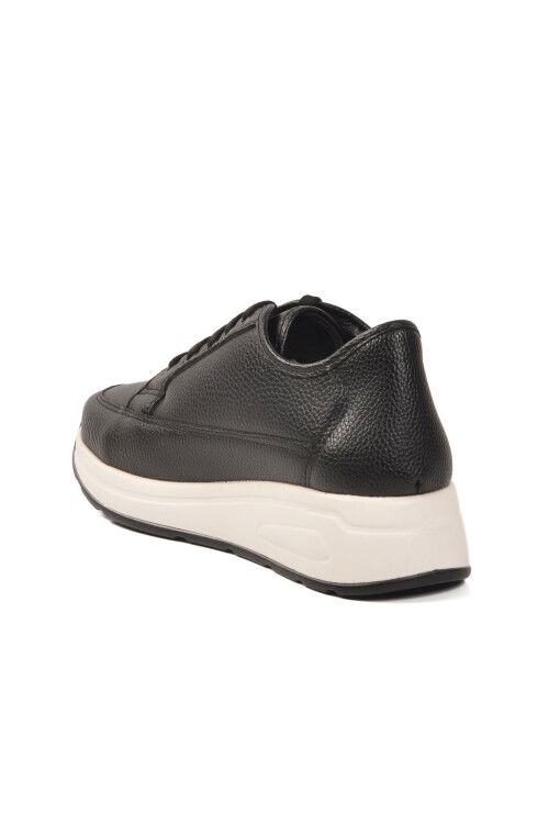 Siyah Beyaz Hafif Bağcıklı Kadın Casual Ayakkabı PC-54779 Z