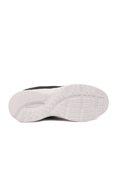 Siyah Beyaz Fileli Hafif Bağcıklı Esnek Unisex Spor Ayakkabı 020 G