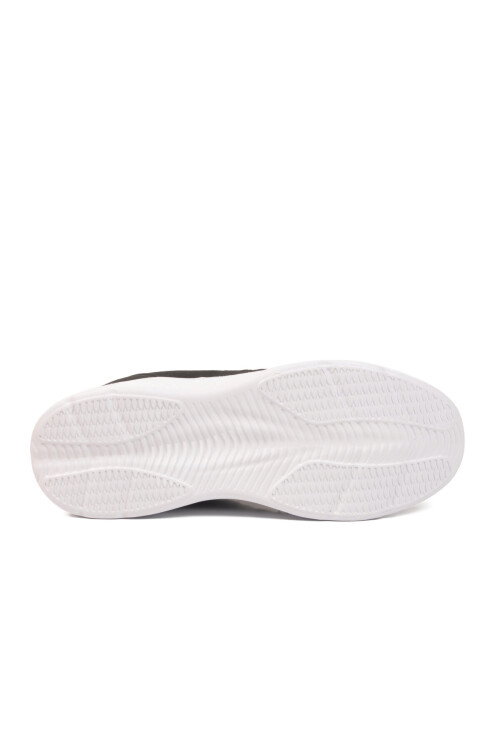 Siyah Beyaz Fileli Hafif Bağcıklı Esnek Erkek Spor Ayakkabı 2029 M