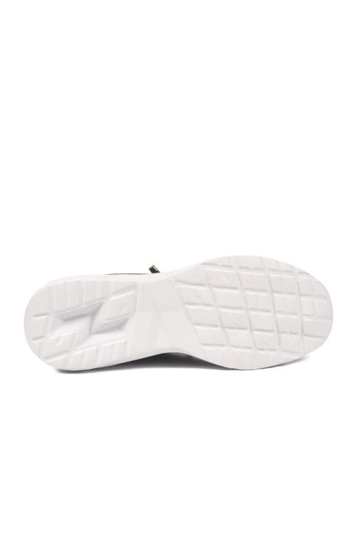 Siyah Beyaz Fileli Hafif Esnek Bağcıklı Erkek Spor Ayakkabı Bst-646 M