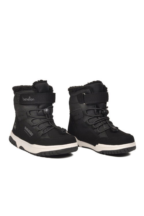 Siyah Cırtlı Su Geçirmez Unisex Çocuk Bot BNI-11000 F