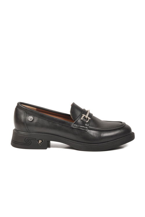 Siyah Cilt Kadın Klasik Ayakkabı PC-55257 Z