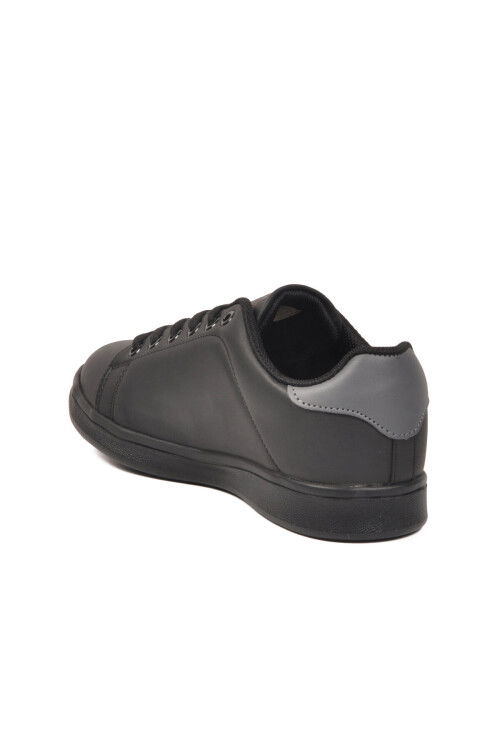Siyah Füme Cilt Bağcıklı Hafif Unisex Sneaker Bst-1002 G