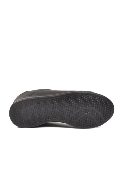 Siyah Füme Cilt Bağcıklı Hafif Unisex Sneaker Bst-1002 G
