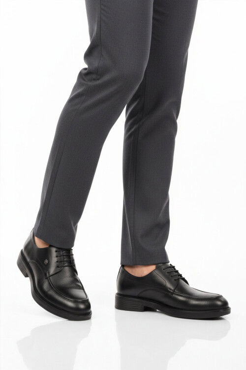 Siyah Hakiki Deri Erkek Casual Ayakkabı 618 M