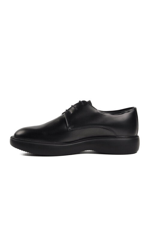Black Genuine Leather Mens Casual Shoes 70914 M