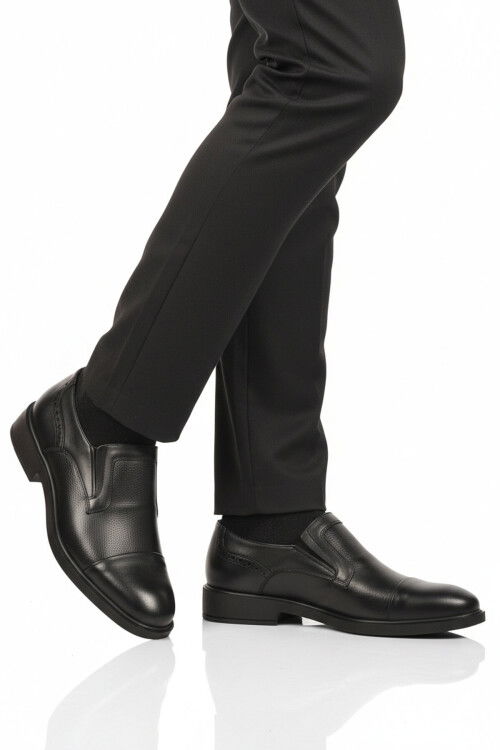 Siyah Hakiki Deri Erkek Klasik Ayakkabı 022 M