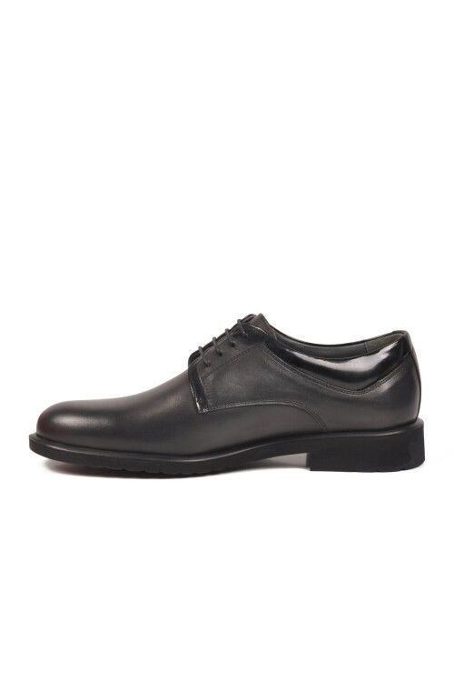 Black Genuine Leather Mens Casual Shoes 023 M