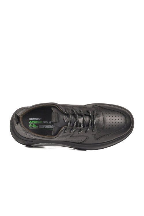 Siyah Hakiki Deri Erkek Casual Ayakkabı 152-11594  M