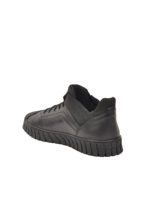 Siyah Hakiki Deri Erkek Casual Ayakkabı 152-18431 M