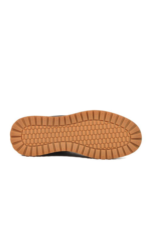 Siyah Hakiki Deri Erkek Casual Ayakkabı 152-18438 M