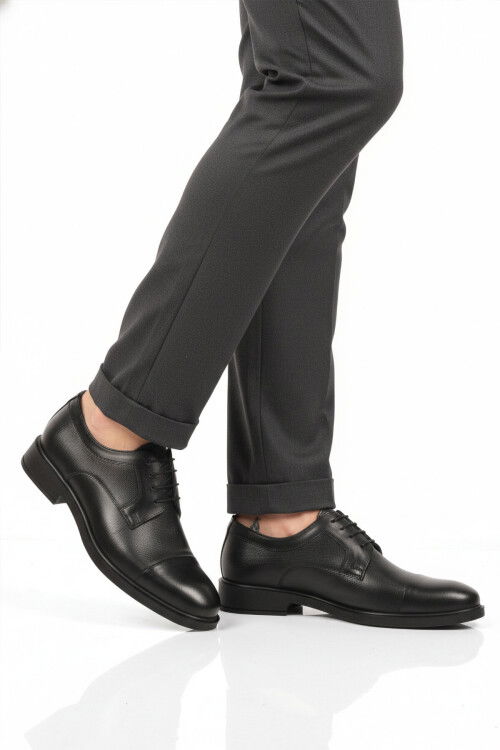 Siyah Hakiki Deri Erkek Casual Ayakkabı 821 M