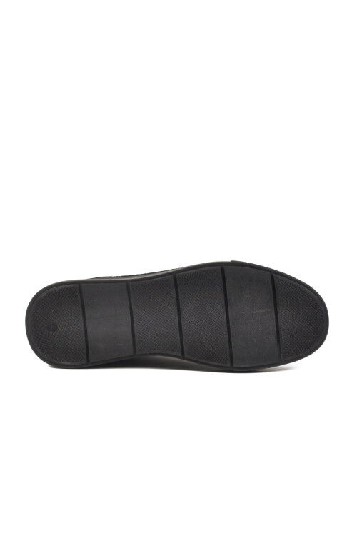 Siyah Hakiki Deri Erkek Casual Ayakkabı 152-20541 M