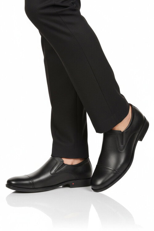 Premium Siyah Hakiki Deri Erkek Klasik Ayakkabı 692 M