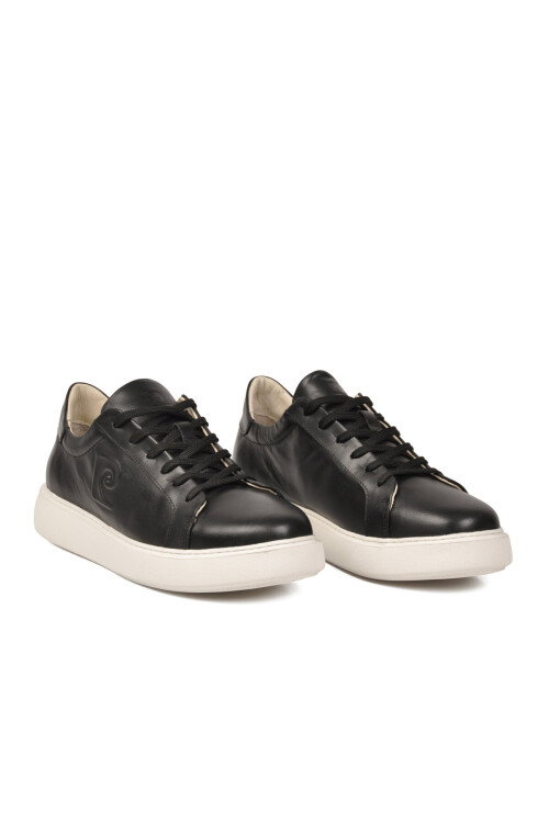 Siyah Hakiki Deri Bağcıklı Erkek Casual Ayakkabı 1362002 M