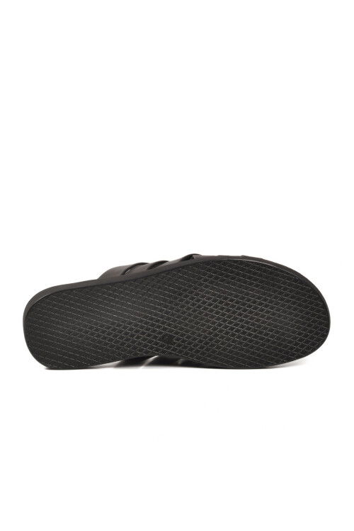 Siyah Hakiki Deri Erkek Günlük Terlik PC-7318 M