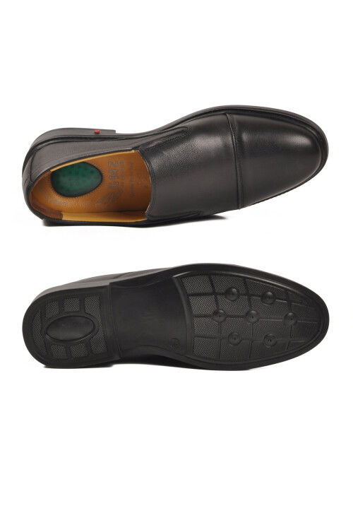 Siyah Hakiki Deri Jel Taban Anatomik Erkek Klasik Ayakkabı 425 M