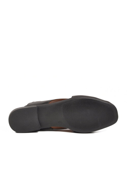 Siyah Hakiki Deri Kadın Sandalet 604 Z