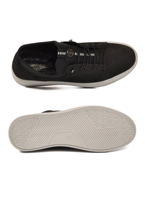 Siyah Nubuk Hakiki Deri Erkek Casual Ayakkabı 140 M